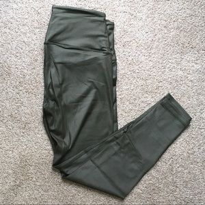 Victoria’s Secret Sport Green Metallic Leggings